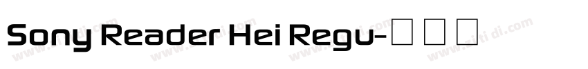 Sony Reader Hei Regu字体转换
